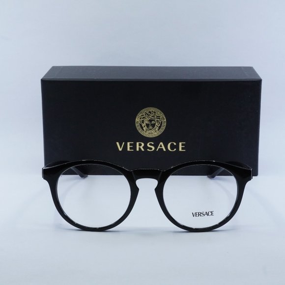 FINAL PRICE NEW VERSACE VE3355U GB1 BLACK 51mm EYEGLASSES - Picture 2 of 9